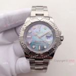 New 2017 Replica Rolex Yachtmaster SS Case Purple MOP Dial - SWISS ETA2836-2